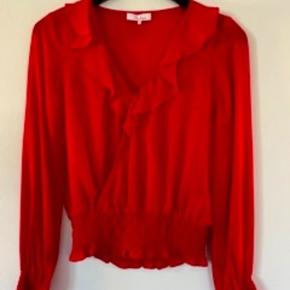 Parker red blouse